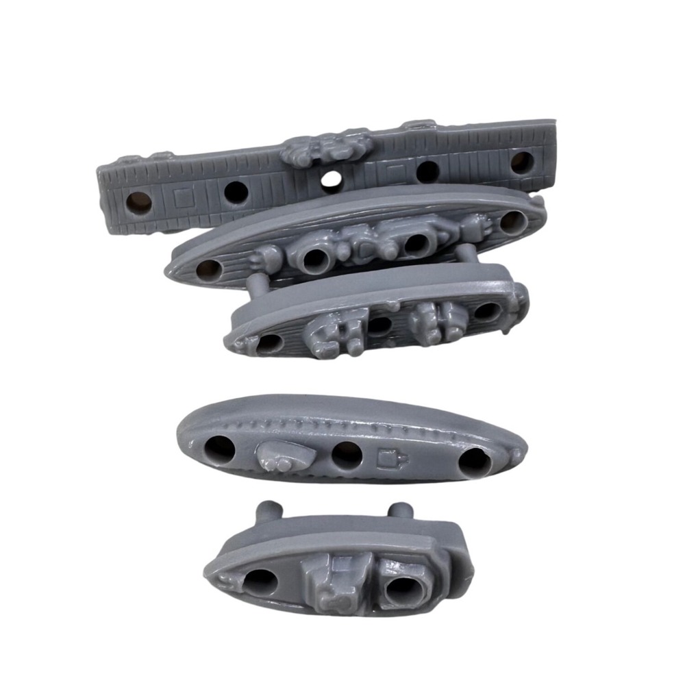 Battleship Replacement Ships Set of 5 Gray Hasbro Game Parts‎ Complete